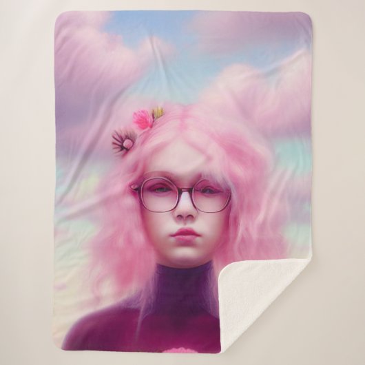 Dreamy Pink Sherpa Deken (Voorkant)