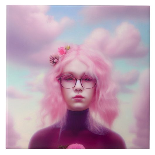 Dreamy Pink Tegeltje (Voorkant)