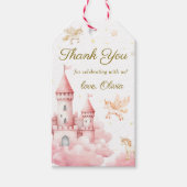Dreamy Pink Unicorn Birthday Princess Party Cadeaulabel (Voorkant)