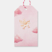 Dreamy Pink Unicorn Birthday Princess Party Cadeaulabel (Achterkant)