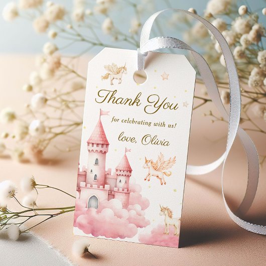 Dreamy Pink Unicorn Birthday Princess Party Cadeaulabel