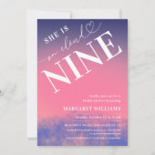 Dreamy Pink Ze is op Cloud Nine Vrijgezellenfeest Kaart (Voorkant)