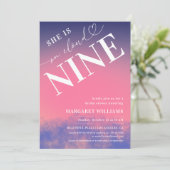 Dreamy Pink Ze is op Cloud Nine Vrijgezellenfeest Kaart (Staand voorkant)