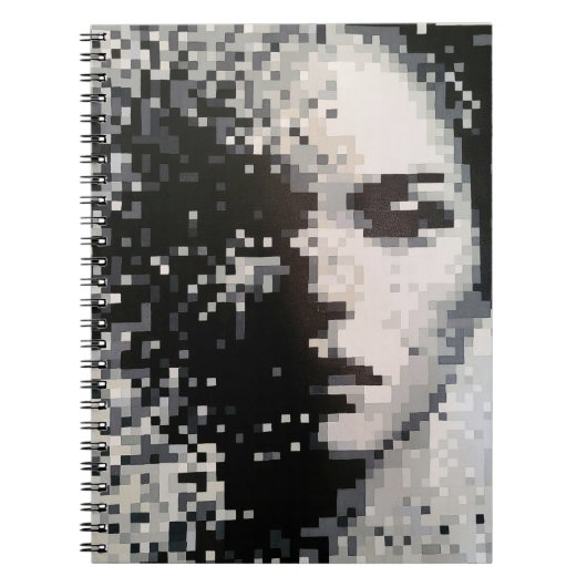 Dreamy Pixel Silhouette in Soft Shades Notitieboek (Voorkant)