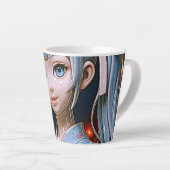 Dreamy Porcelain Anime Girl Latte Mok (Rechterhoek)