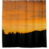 Dreamy Prairie Hills Silhouet bij zonsondergang Fo Douchegordijn (Voorkant)