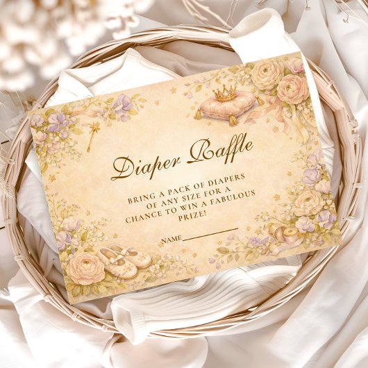 Dreamy Princess Star Diapper Raffle Informatiekaartje