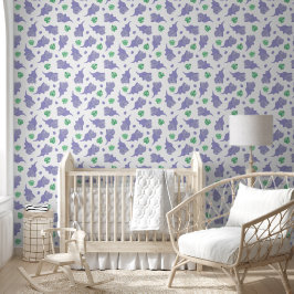 Dreamy Purple Dinosaur Behang