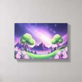 Dreamy Purple Galaxy Night Canvas Afdruk (Voorkant)