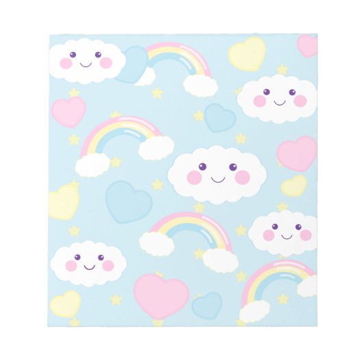 Dreamy Rainbow Cloud Notitieblok (Voorkant)