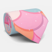 Dreamy Rainbow Fish Scale Stropdas (Opgerold)