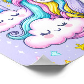 Dreamy Rainbow Unicorn - Een magische kwekerij Poster (Hoek)