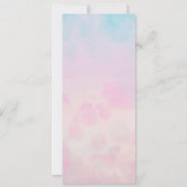 Dreamy Rainbow Unicorn waterverf Menu Kaart (Achterkant)