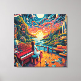 Dreamy Riverfront Harmony Canvas Afdruk