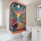 Dreamy Riverfront Harmony Douchegordijn (In situ)