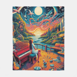 Dreamy Riverfront Harmony Fleece Deken