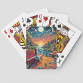 Dreamy Riverfront Harmony Pokerkaarten (Achterkant)