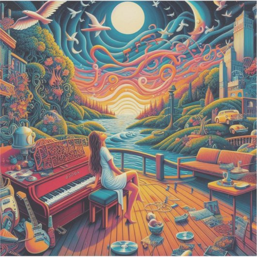 Dreamy Riverfront Harmony Sticker (Voorkant)