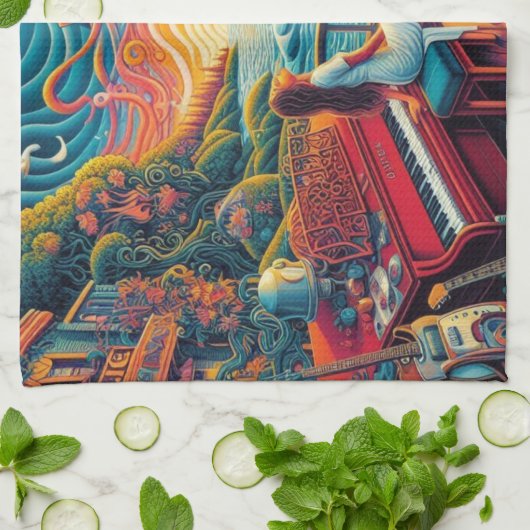 Dreamy Riverfront Harmony Theedoek (Gevouwen)