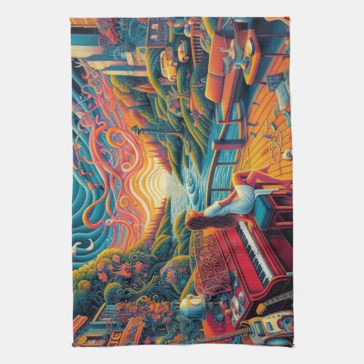 Dreamy Riverfront Harmony Theedoek (Verticaal)