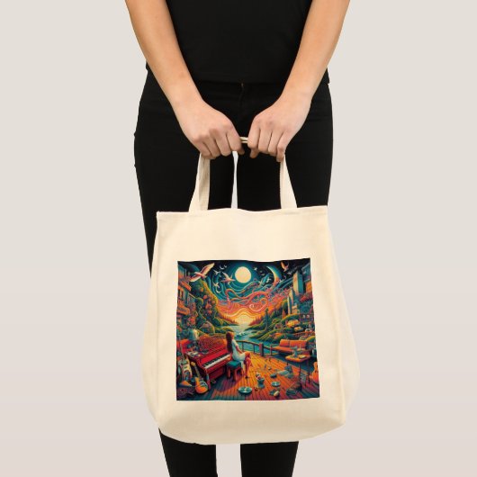 Dreamy Riverfront Harmony Tote Bag (Voorkant (product))