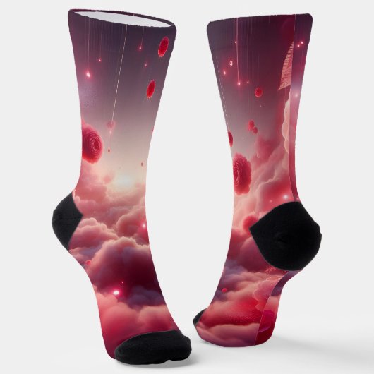 Dreamy Romantic Fantasy Roses Love Sokken (Gebogen)