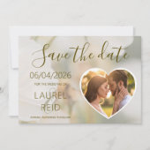 Dreamy Romantic White Rose Petal Flower Background Save The Date (Voorkant)