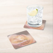 Dreamy Rose Flower Personalized Wedding  Kartonnen Onderzetters (Insitu)