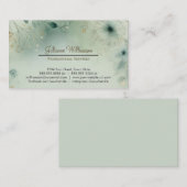 Dreamy Sage Green & Gold Watercolor Botanical Visitekaartje (Voorkant / Achterkant)