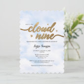 Dreamy She's on Cloud 9 Vrijgezellenfeest Clouds A Kaart (Staand voorkant)