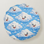 Dreamy sky high rond kussen (Achterkant)