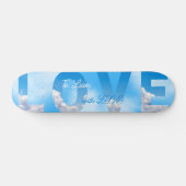 Dreamy Sky LOVE Typography Romantic Persoonlijk Skateboard (Horizontaal)