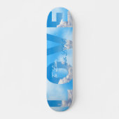 Dreamy Sky LOVE Typography Romantic Persoonlijk Skateboard (Voorkant)