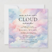 Dreamy Sky We zijn op Cloud Nine Baby shower Kaart (Voorkant)