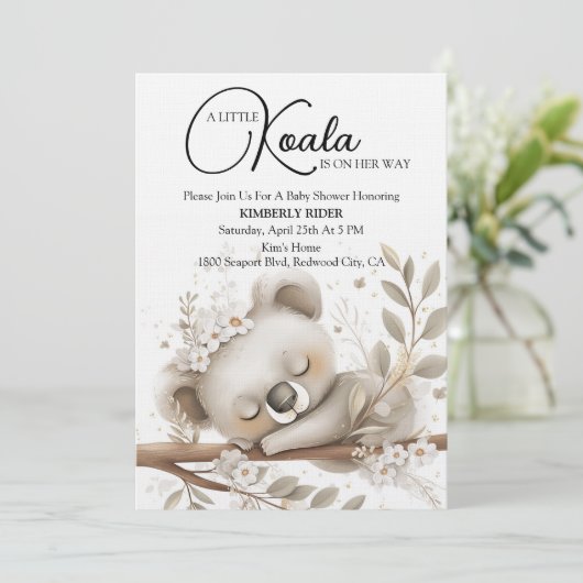 Dreamy Sleeping Koala Kaart (Staand voorkant)