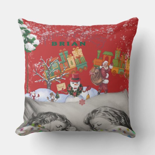 Dreamy Sleepy Children Toys Vintage Kussen (Voorkant)