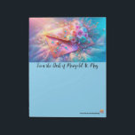 Dreamy Snailmail Envelope Notitieblok<br><div class="desc">Palais de Marigold St. May creates unique stationery for those that love all things cute, Kawaii, floral, and colorful. Note that the designs are created for the large notepad or stationery sheets. If you would like a different size notepad, stationery, or anything else, please contact me!</div>