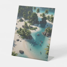 Dreamy snorkel spot reclamebord met voetstuk