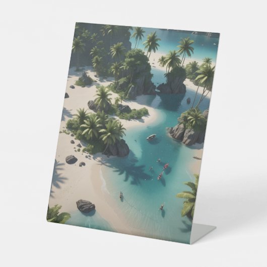 Dreamy snorkel spot reclamebord met voetstuk (Voorkant)