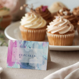 Dreamy Spring Bridal Shower Folded Food Label Card Bedankkaart