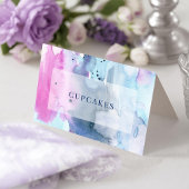 Dreamy Spring Bridal Shower Folded Food Label Card Bedankkaart