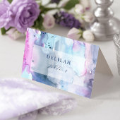 Dreamy Spring Bridal Shower Folded Place Cards Bedankkaart