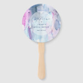 Dreamy Spring Bridal Shower Paper Welcome Fans Handwaaier (Voorkant)