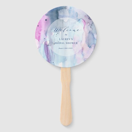 Dreamy Spring Bridal Shower Paper Welcome Fans Handwaaier (Voorkant)