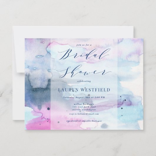 Dreamy Spring Lavender Bridal Shower Invitation Kaart (Voorkant)