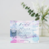 Dreamy Spring Lavender Bridal Shower Invitation Kaart (Staand voorkant)