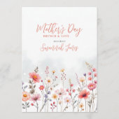 Dreamy Spring Mothers Day Wildflowers Floral Menu (Achterkant)
