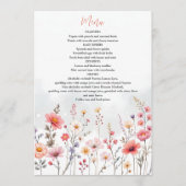 Dreamy Spring Mothers Day Wildflowers Floral Menu (Voorkant)