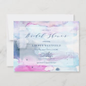 Dreamy Spring Pink & Navy Bridal Shower Invitation Kaart (Voorkant)