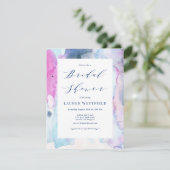 Dreamy Spring Watercolor Bridal Shower Invitation Kaart (Staand voorkant)